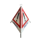 Reflective Tripod Warning Sign - Police Reflective Folding Tripod Warning Sign